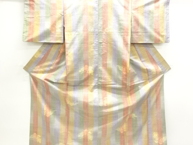 JAPANESE KIMONO / TSUMUGI / WOVEN STRIPE